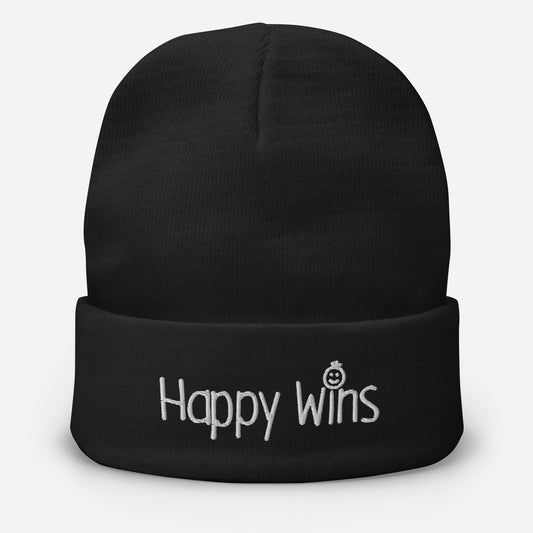Happy Wins Embroidered Beanie Colors